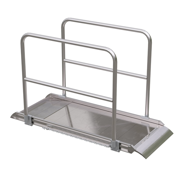 Alum. Walk Ramp w/Rail Overlap, 72 x 28"